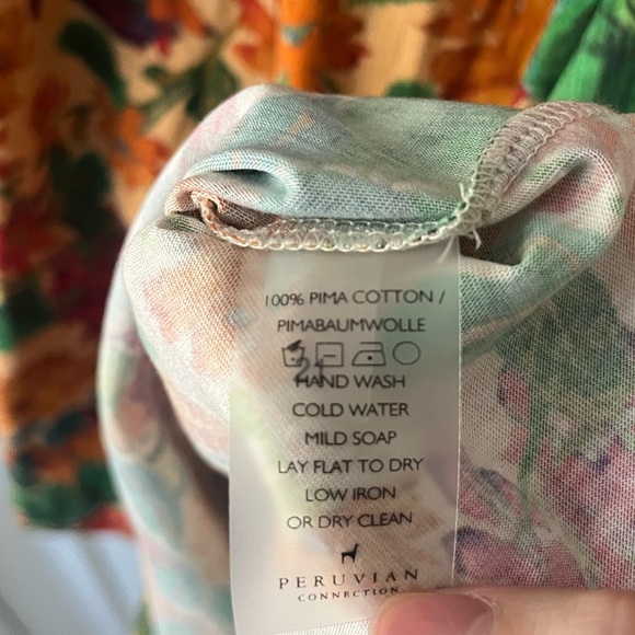 Peruvian Connection Pima Cotton Floral Print Dress - Picture 4 of 5